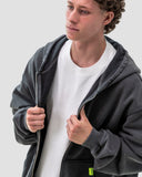 UNTIED® ZIP HOODIE — Vintage Black
