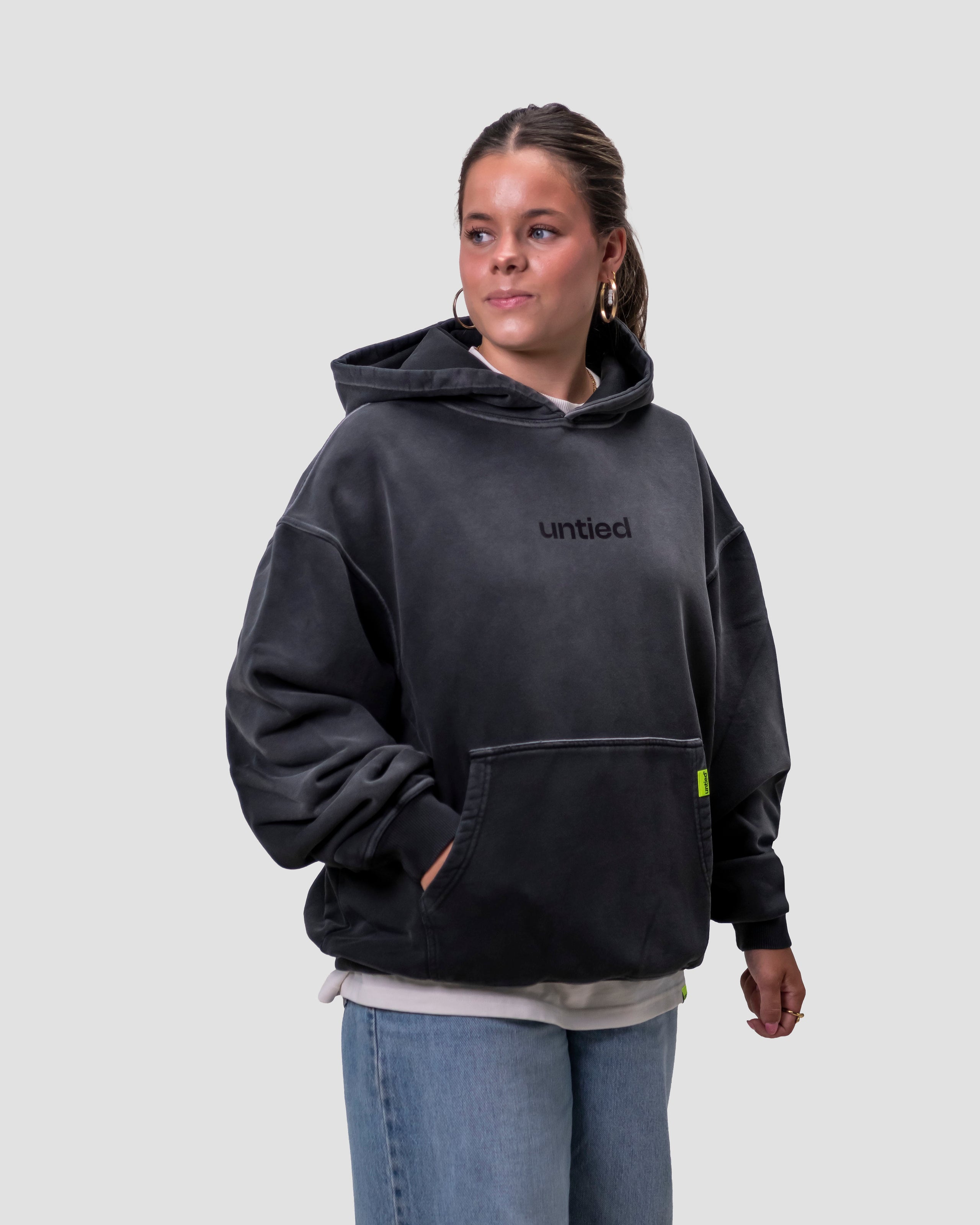 UNTIED® HOODIE — Black Sun Faded