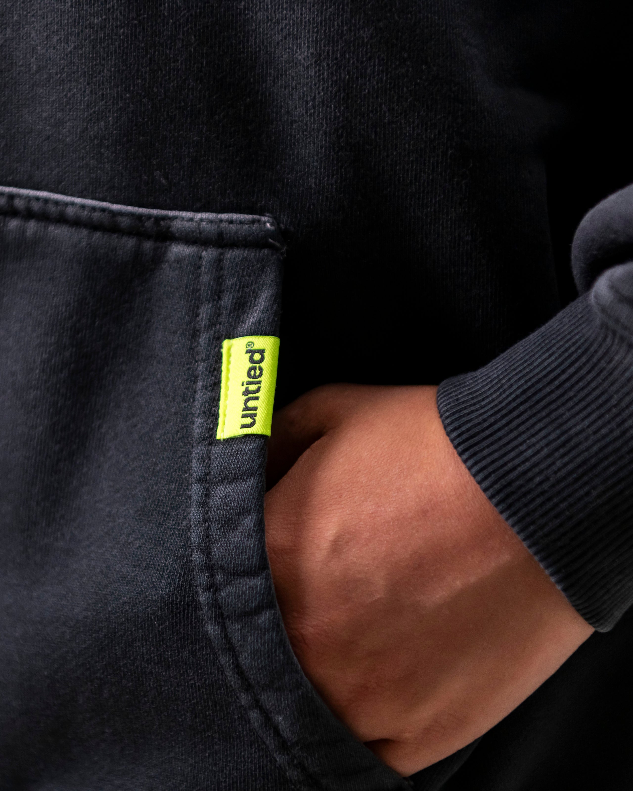 UNTIED® HOODIE — Black Sun Faded