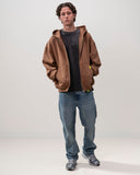 UNTIED® ZIP HOODIE — Brown