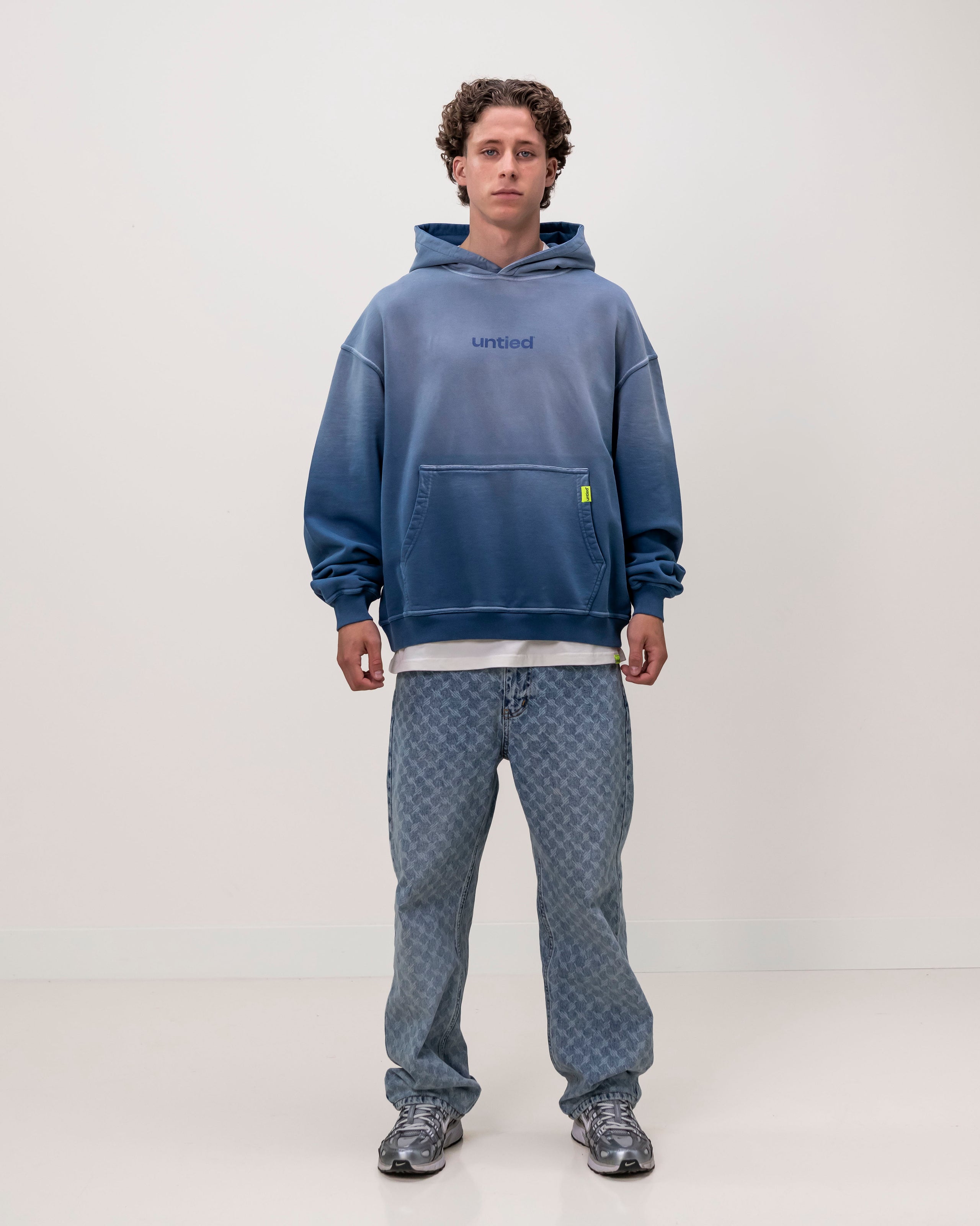 UNTIED® HOODIE — Ensign Blue Sun Faded